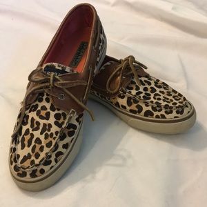 Sperry Topsider, cheetah print 8.5